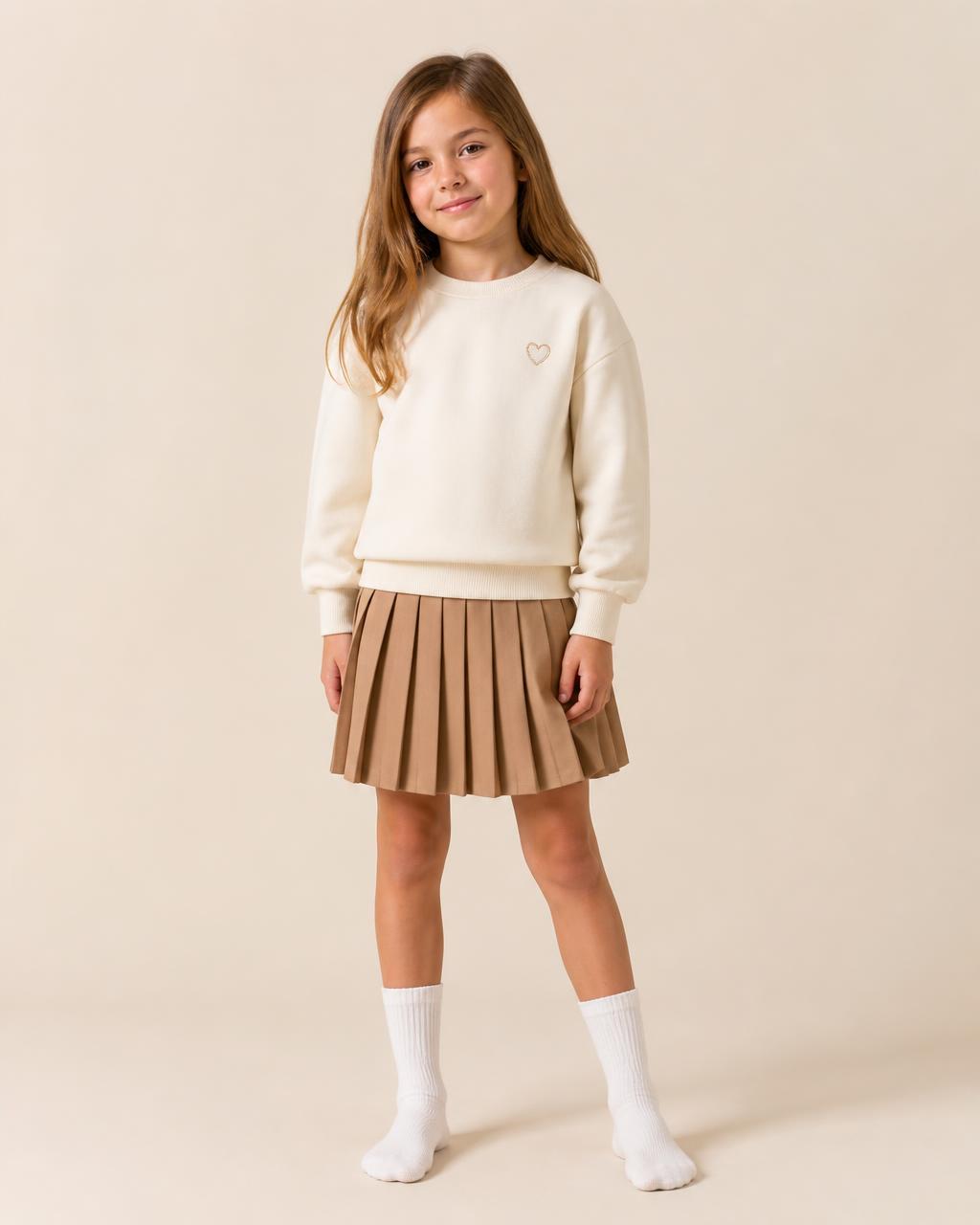 Sweatshirt com coração bordado